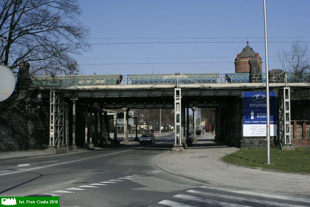 Linia nr 277 / 345: Opole, wiadukty kolejowe nad OleskÄ…, 2016.03.28